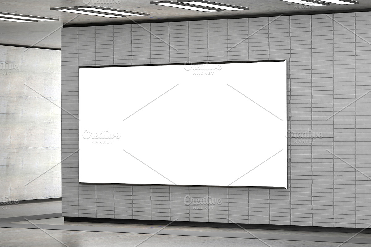 Billboard Banner mock up in subway, a Mockup by Olesya Morokhovets (Photo 4 of 4)