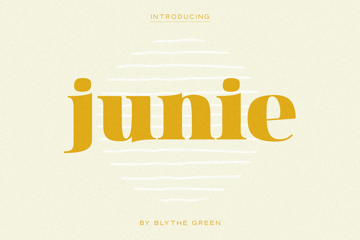 Junie | A High-Contrast Serif Font, a Serif Font by Blythe Green (Photo 1 of 12)