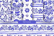 Watercolor Seamless Pattern Bundle, a Seasonal Illustration by Red Ink (Thumbnail 9 of 14)
