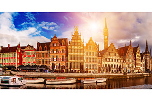 Ghent city historical center, an Architecture Photo by Nature and travel