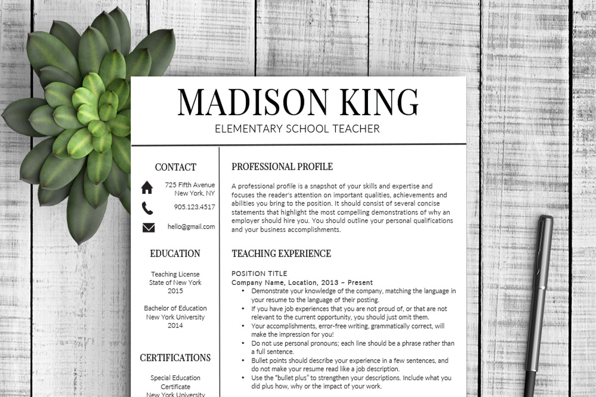 Resume Template Madison, a Resume Template by Resume Template Shoppe (Photo 1 of 4)