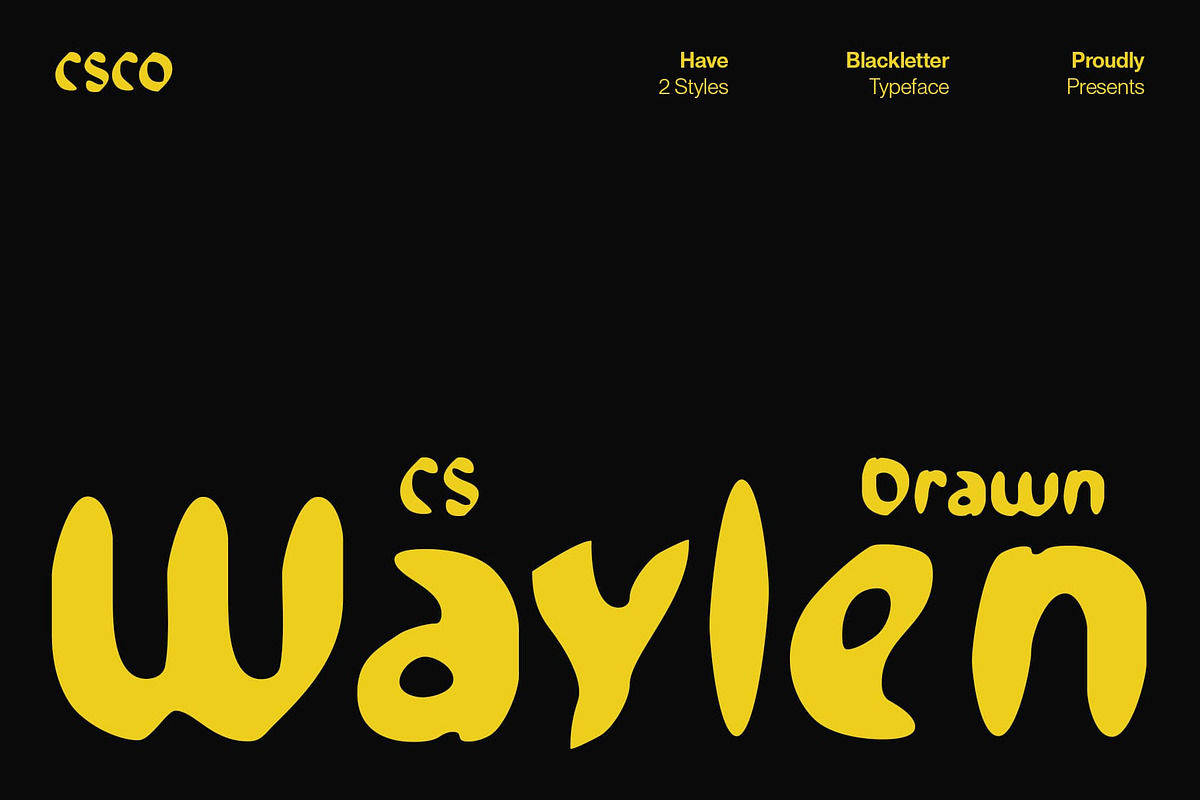 CS Waylen Drawn, a Blackletter Font by Craft Supply Co. (Photo 1 of 8)