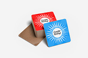 Square Coaster Mockup, a Cups & Container Mockup by Graphic Deal (Thumbnail 2 of 8)