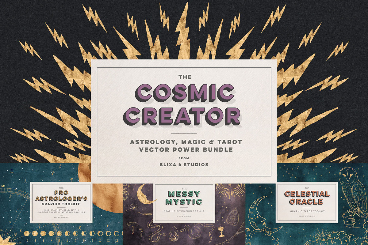Cosmic Astrology, Magic & Tarot Set, an Object Graphic by Blixa 6 Studios (Photo 68 of 68)