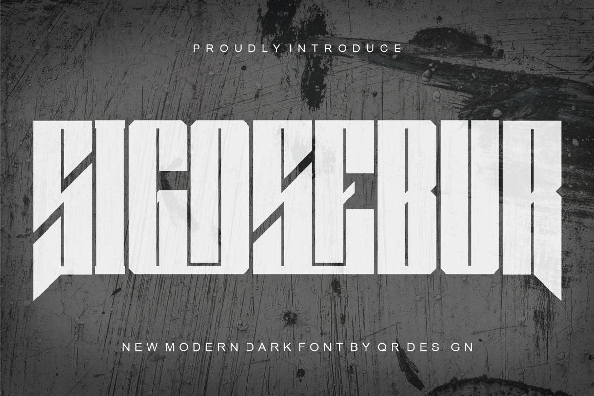 Sigosebur, a Sans Serif Font by QR Design Studio (Photo 1 of 9)