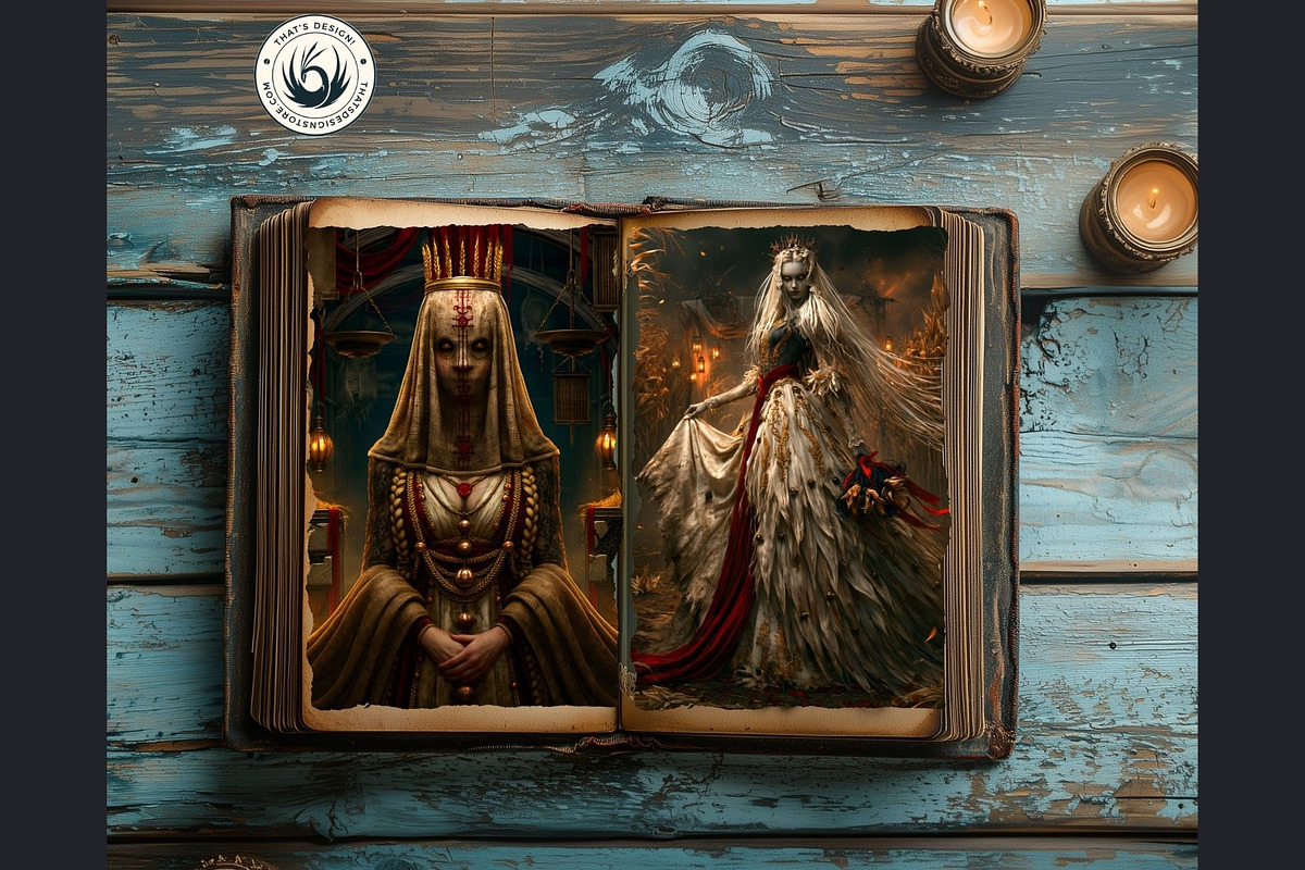Harvest Ritual Horror Digital Paper, a Seasonal Illustration by ThatsDesignArt (Photo 15 of 15)