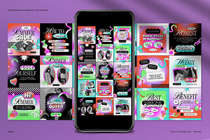 Summer Fashion Instagram Pack, a Social Media Template by graphicook