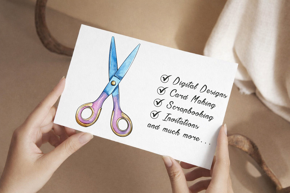 Watercolor Sewing Clipart, an Illustration by Libby Wishes (Photo 5 of 5)