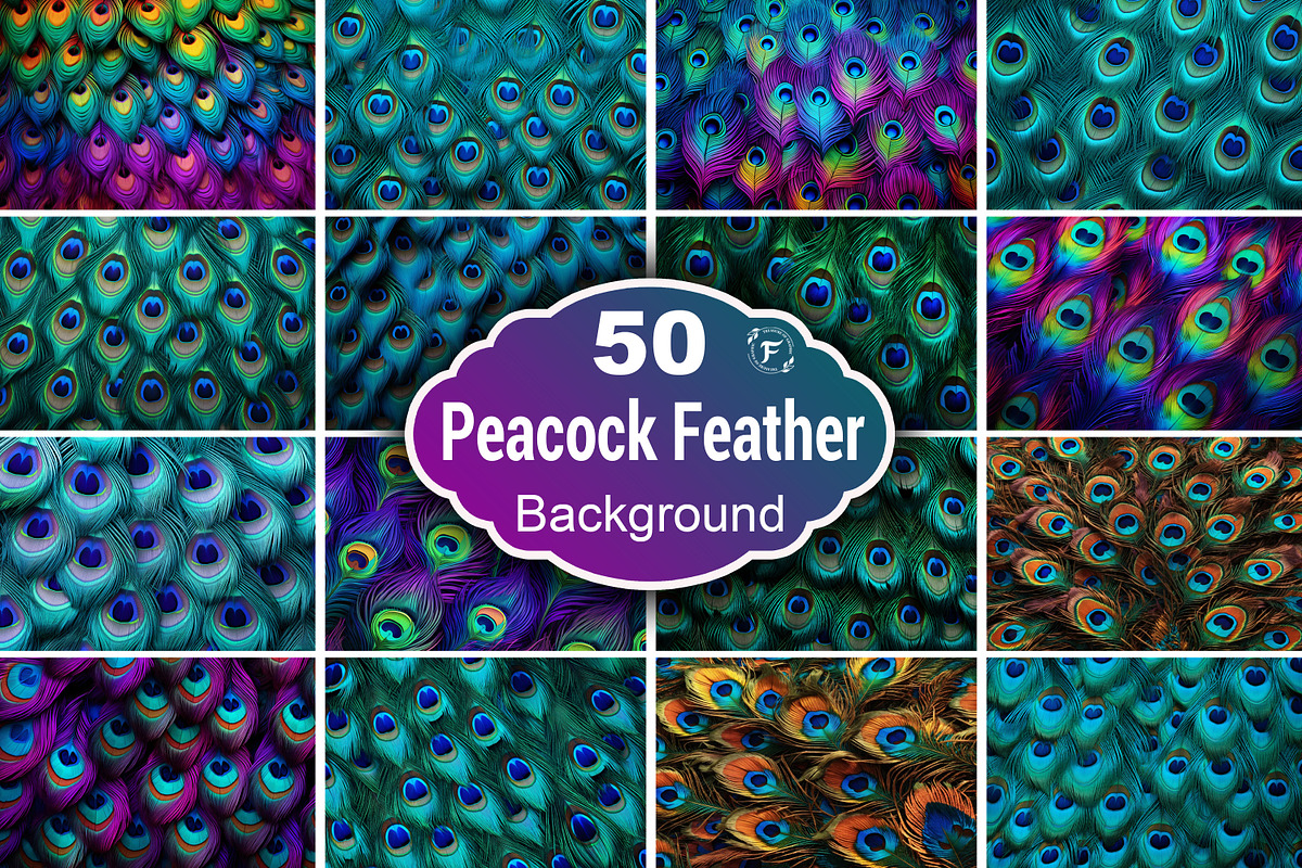 Peacock Feather Background, a Texture Graphic by Forhadx5 (Photo 1 of 5)