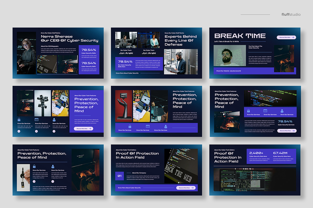 Cyber Security Google Slides, a Presentation Template by fluffstudio (Photo 3 of 4)