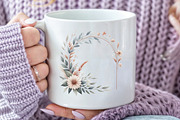 Watercolor Floral Frame Clipart, an Illustration by CraftArtStudio (Thumbnail 5 of 6)