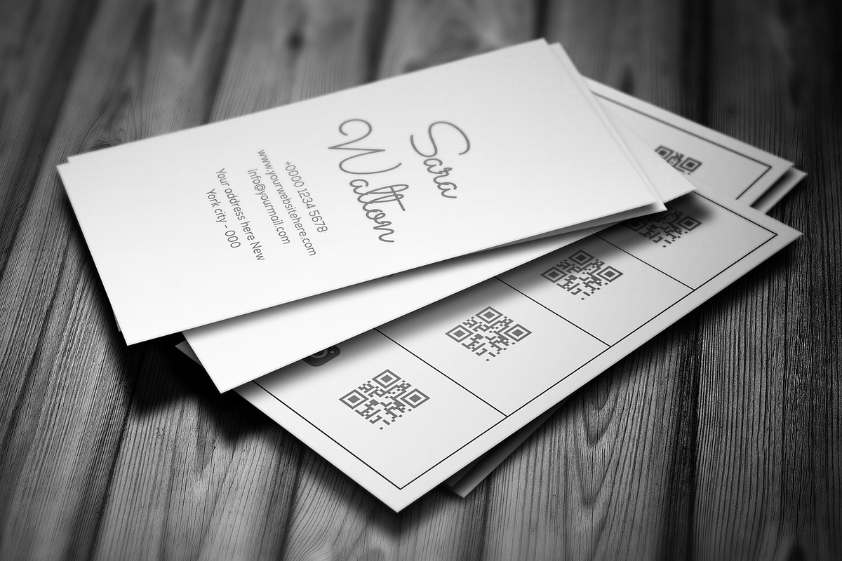 Minimal Vertical Business Card, a Business Card Template by Saman Osama (Photo 6 of 6)