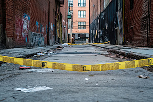 Crime scene tape restricts access to, a Photo by Pavel_design