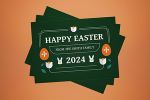 Easter Greeting Card, a Card Template by graphicook