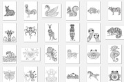 150 Animals Mandala Coloring Vector, an Animal Illustration by Blue Digital Studio (Thumbnail 8 of 9)