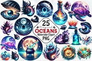 Magical Ocean Sublimation Clipart, an Illustration by RobertsArt (Thumbnail 1 of 7)