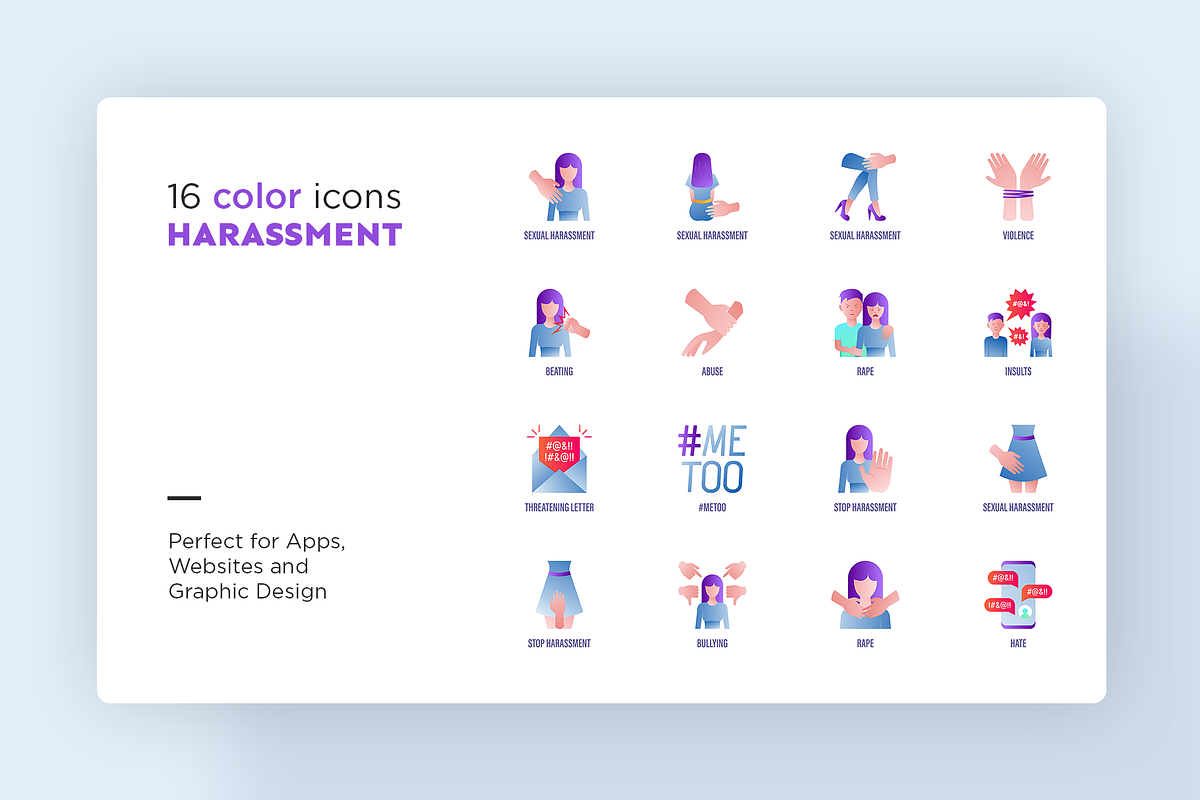 Harassment | 32 Icons Set Hand Drawn, an Outline Icon by Marina Silence (Photo 4 of 16)