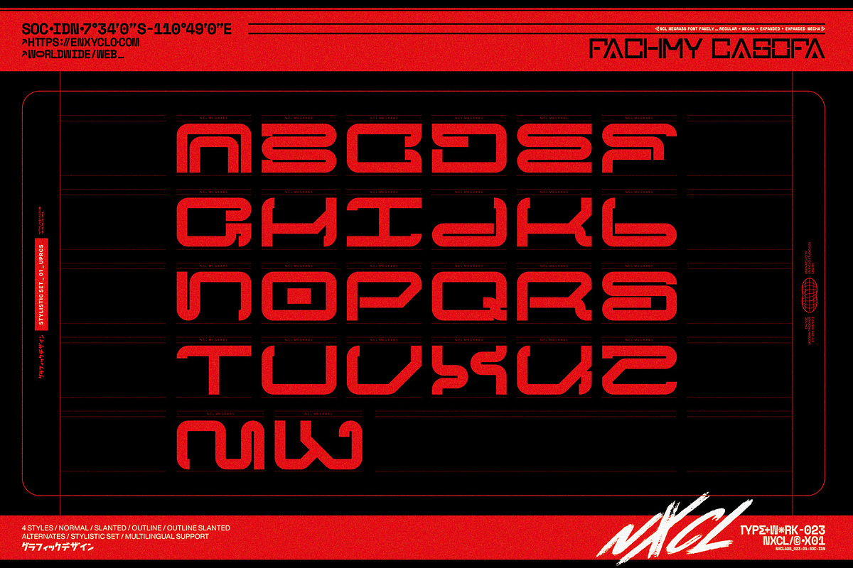 NCL Megrabs Font Family, a Sans Serif Font by Enxyclo Studio (Photo 13 of 19)