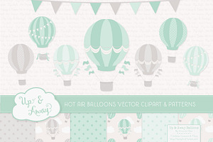 Mint Green Hot Air Balloons