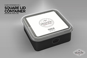 Clear Square Lid Container Mockup, a Cups & Container Mockup by INCDesign (Thumbnail 5 of 8)