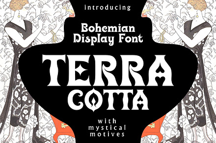 Terra Cotta - Bohemian Display Font, a Serif Font by Struvictory.art