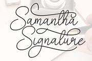 Samantha Signature | Script Font, a Handwritten Font by Scratchones (Thumbnail 1 of 9)