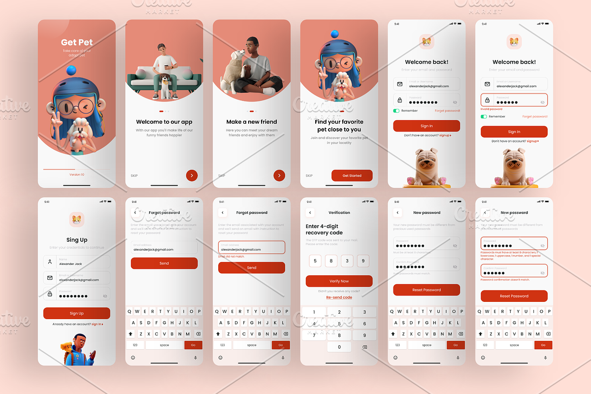 Pet Adoption App, an App Template by Ace UI/UX (Photo 4 of 9)