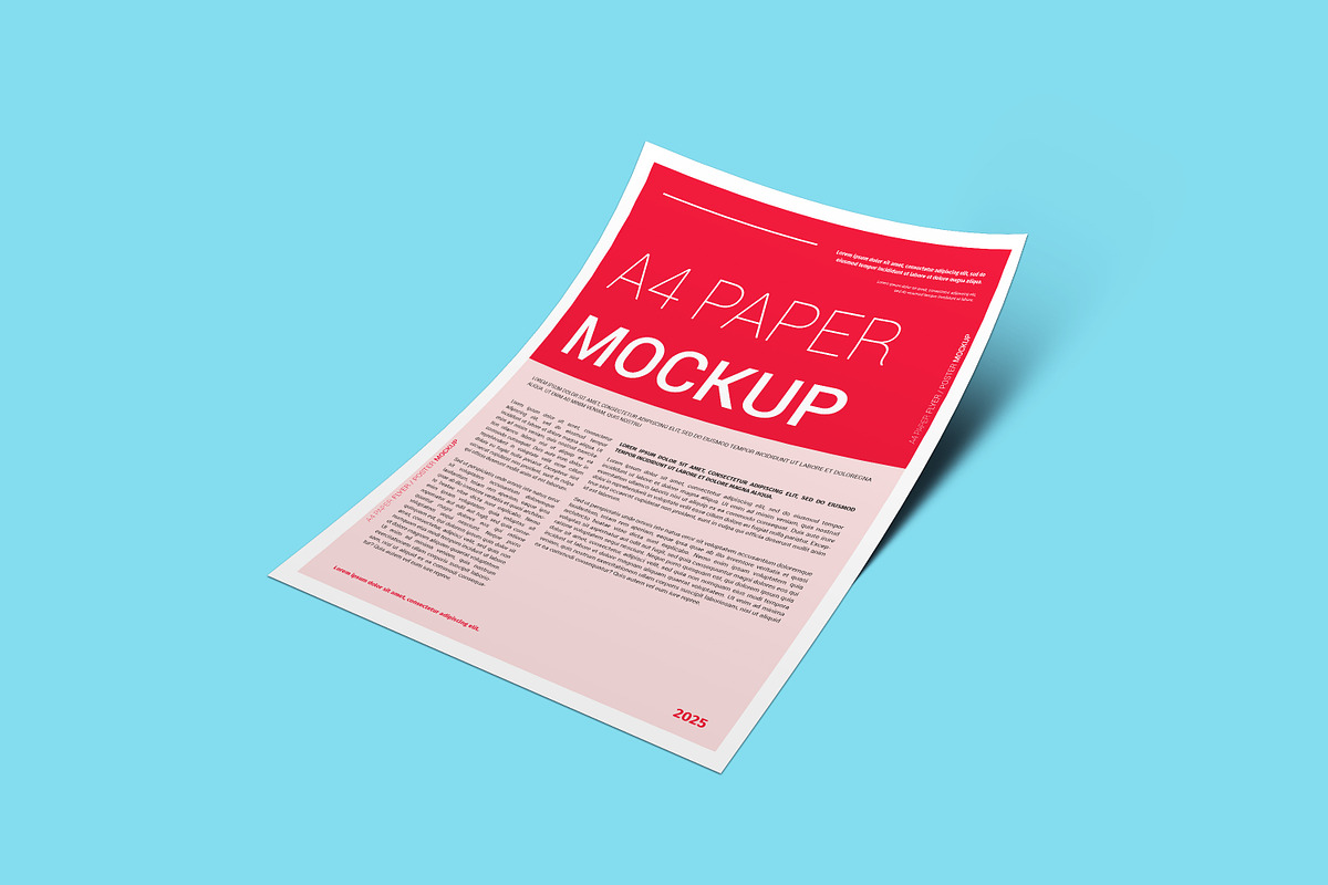 A4 Paper Flyer Mockup Template, an Advertising Mockup by alimran24 (Photo 6 of 13)