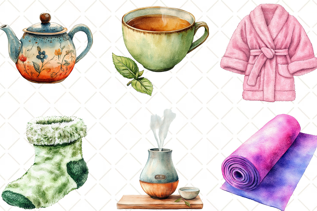 Cozy Self Care Clipart Bundle, an Illustration by Black Bird Studio (Photo 5 of 6)