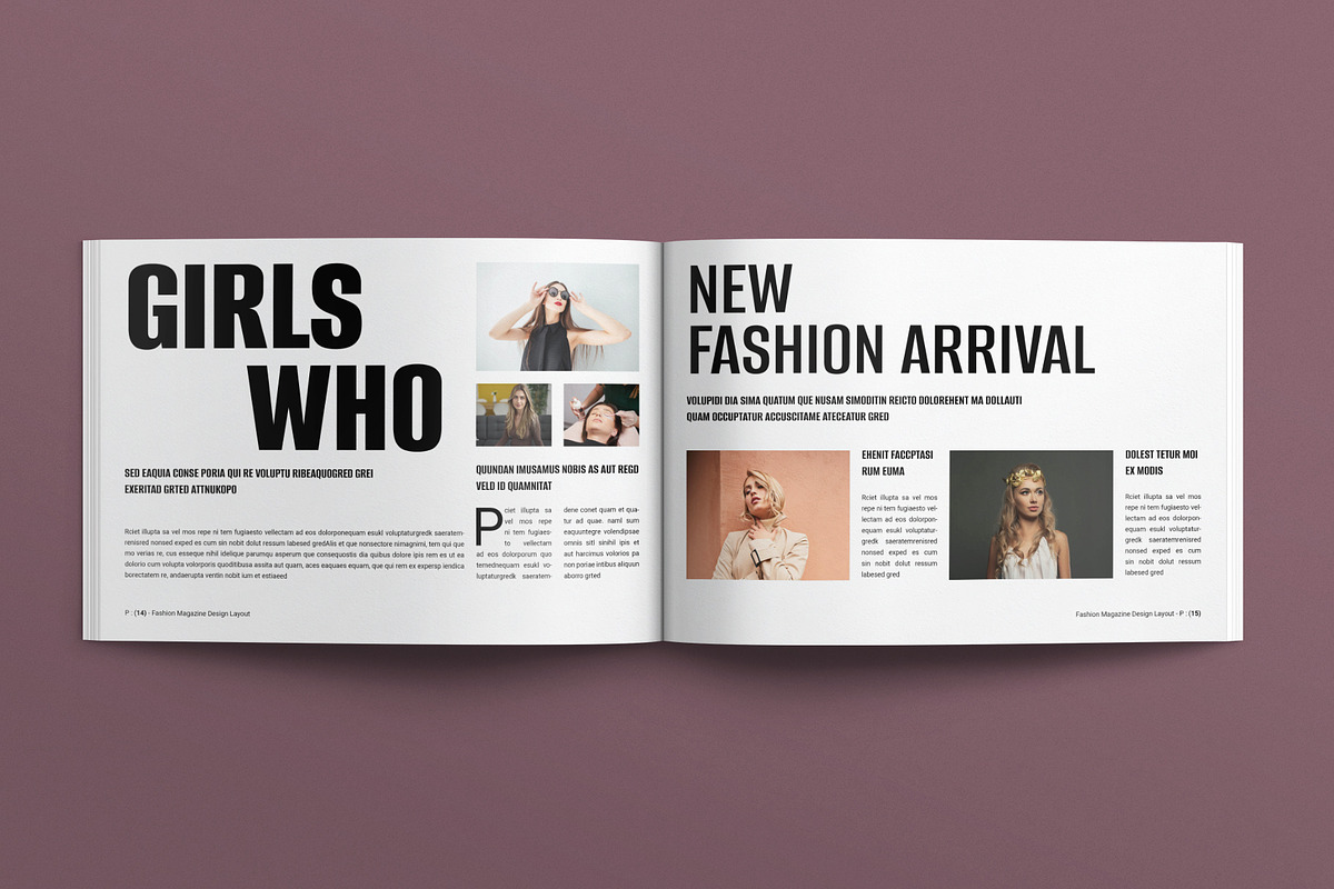 Fashion Magazine Design Landscape, a Magazine Template by E-Type (Photo 6 of 8)