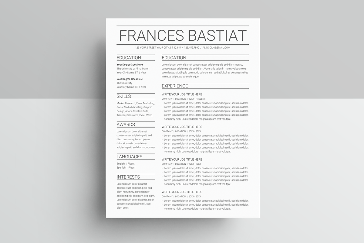 Google Docs Resume Template, a Resume Template by MioDocs (Photo 3 of 7)