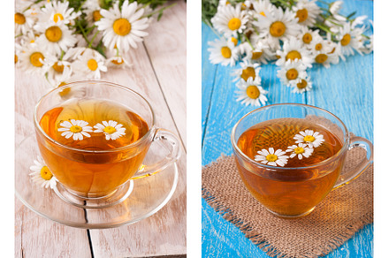 Herbal tea with fresh chamomile, a Food & Drink Photo by NataPhoto