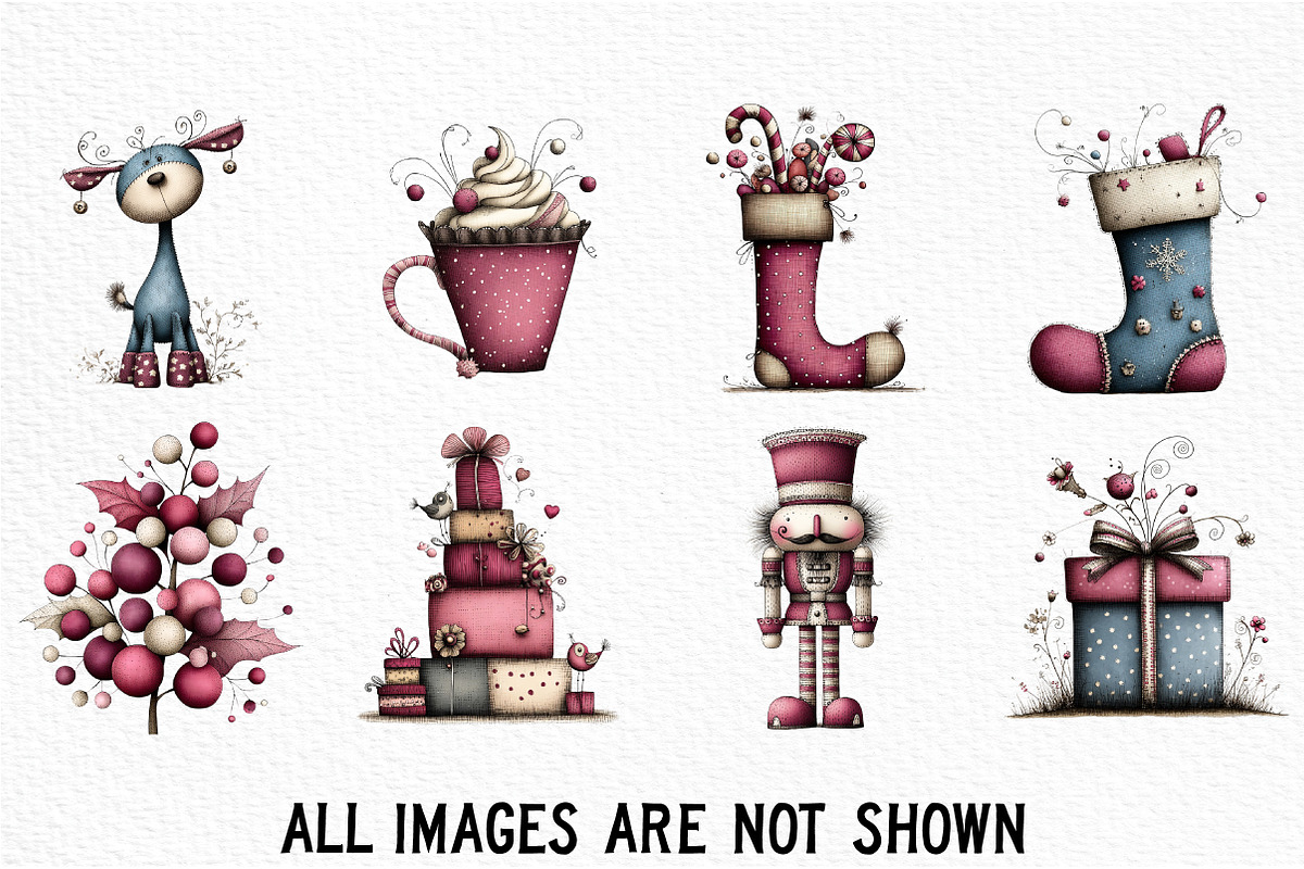 Whimsical Christmas Clipart, an Illustration by Craft Nest (Photo 5 of 6)