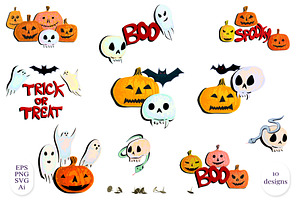 Boo Pumpkin Clipart