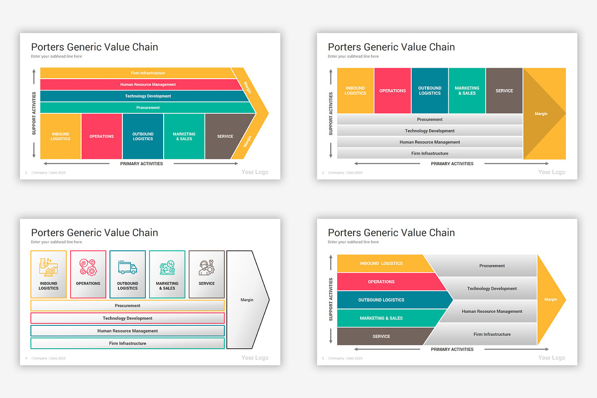 Value Chain PowerPoint Diagrams, a Presentation Template by SlideOne (Photo 5 of 9)