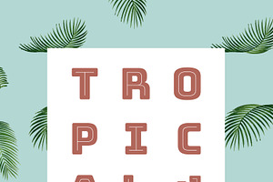 Tropical Background With Palm Leaves