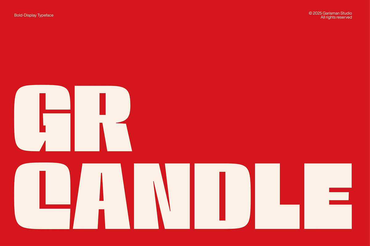 GR CANDLE - Bold Display, a Sans Serif Font by Garisman Std (Photo 1 of 12)