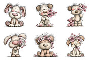 Whimsical easter dogs clipart, an Illustration by SinaCreation (Thumbnail 4 of 11)