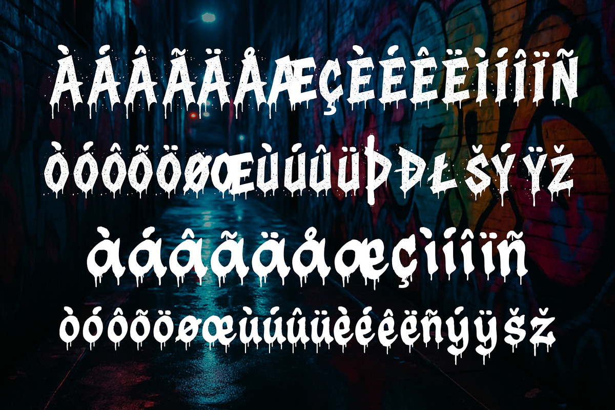 Dripping Graffiti Font, a Script Font by Art StoreID (Photo 4 of 12)