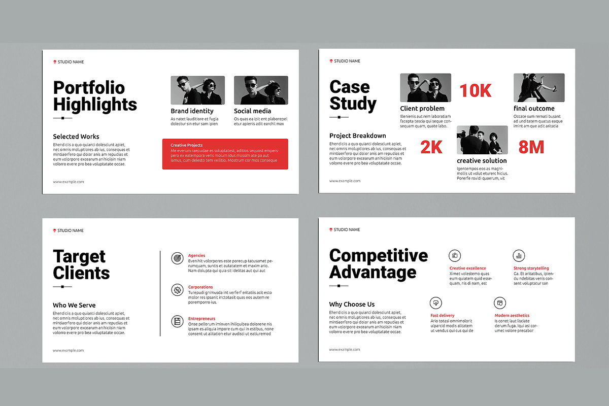 Studio Pitch Deck Presentation, a Presentation Template by MightyDesign (Photo 4 of 8)