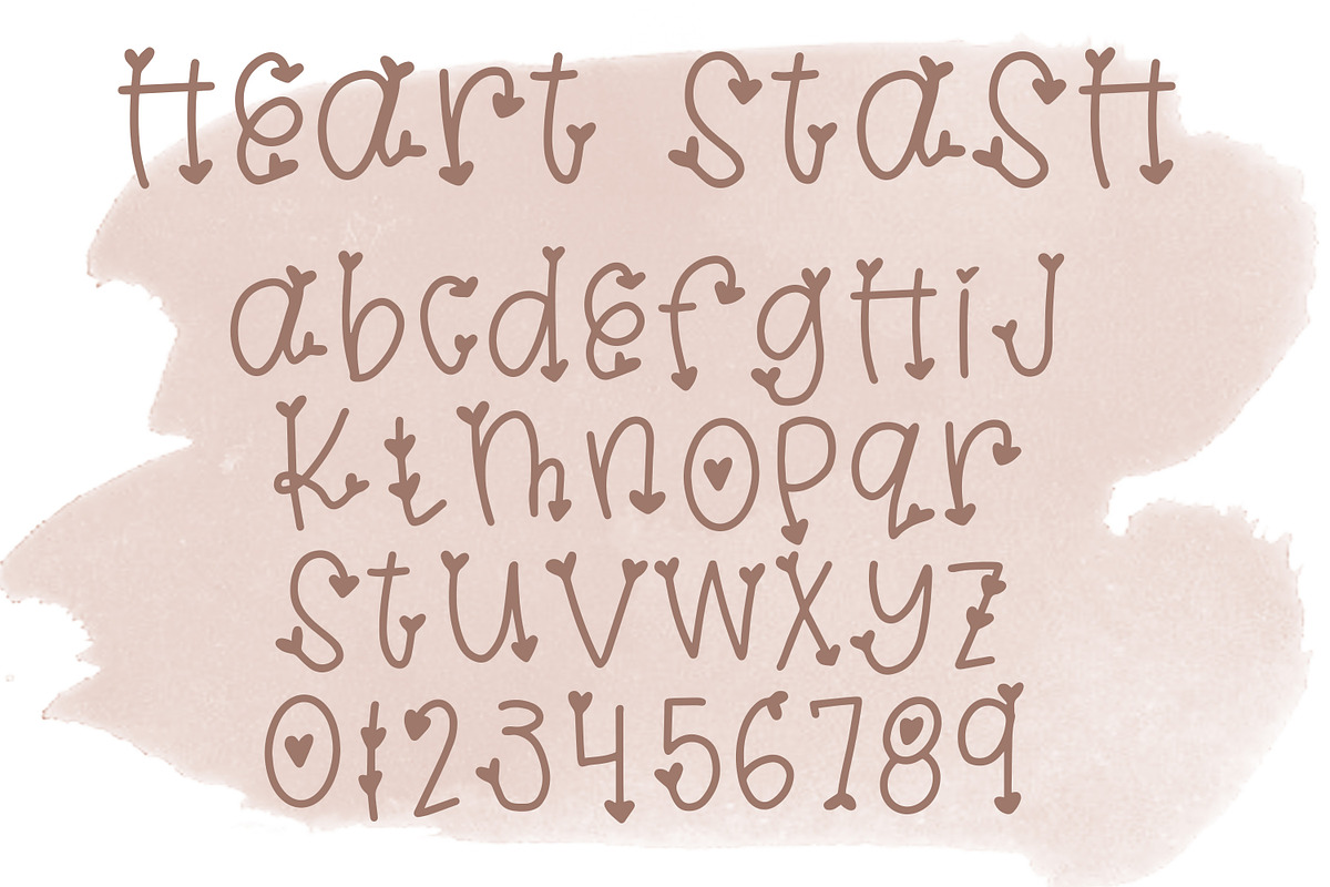 Heart Stash Font with Heart Doodles!, a Symbol Font by Affinity Grove (Photo 4 of 8)
