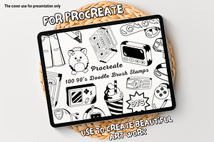 100 90's Doodle Procreate Stamps