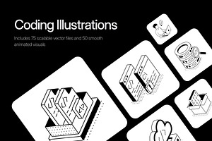 125 Coding Illustrations Bundle