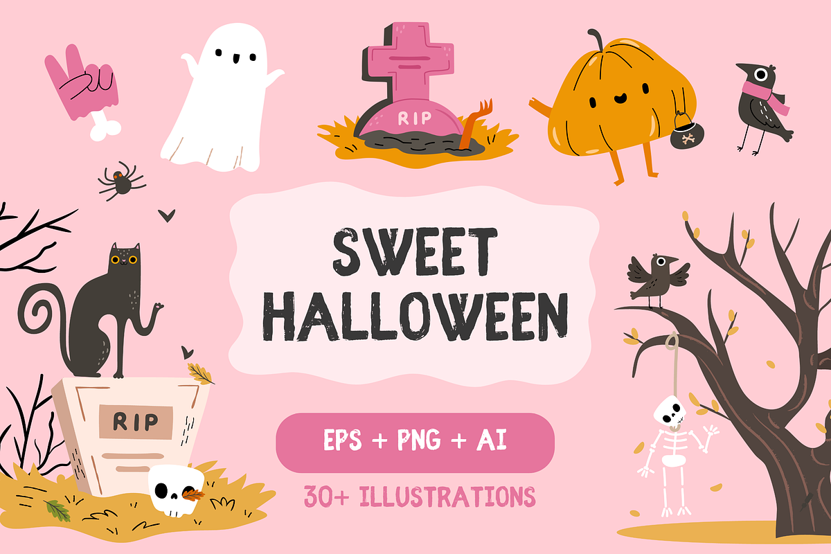 Halloween | Cute Vector Clipart, a Graphic by Heartwarming Art (Photo 1 of 7)