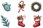 Winter Christmas Sublimation Clipart, an Illustration by DreamArtGraphic (Thumbnail 2 of 4)