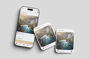 Realistic Social Media Mockup PSD, an Advertising Mockup by MA-KING_ART (Thumbnail 5 of 5)
