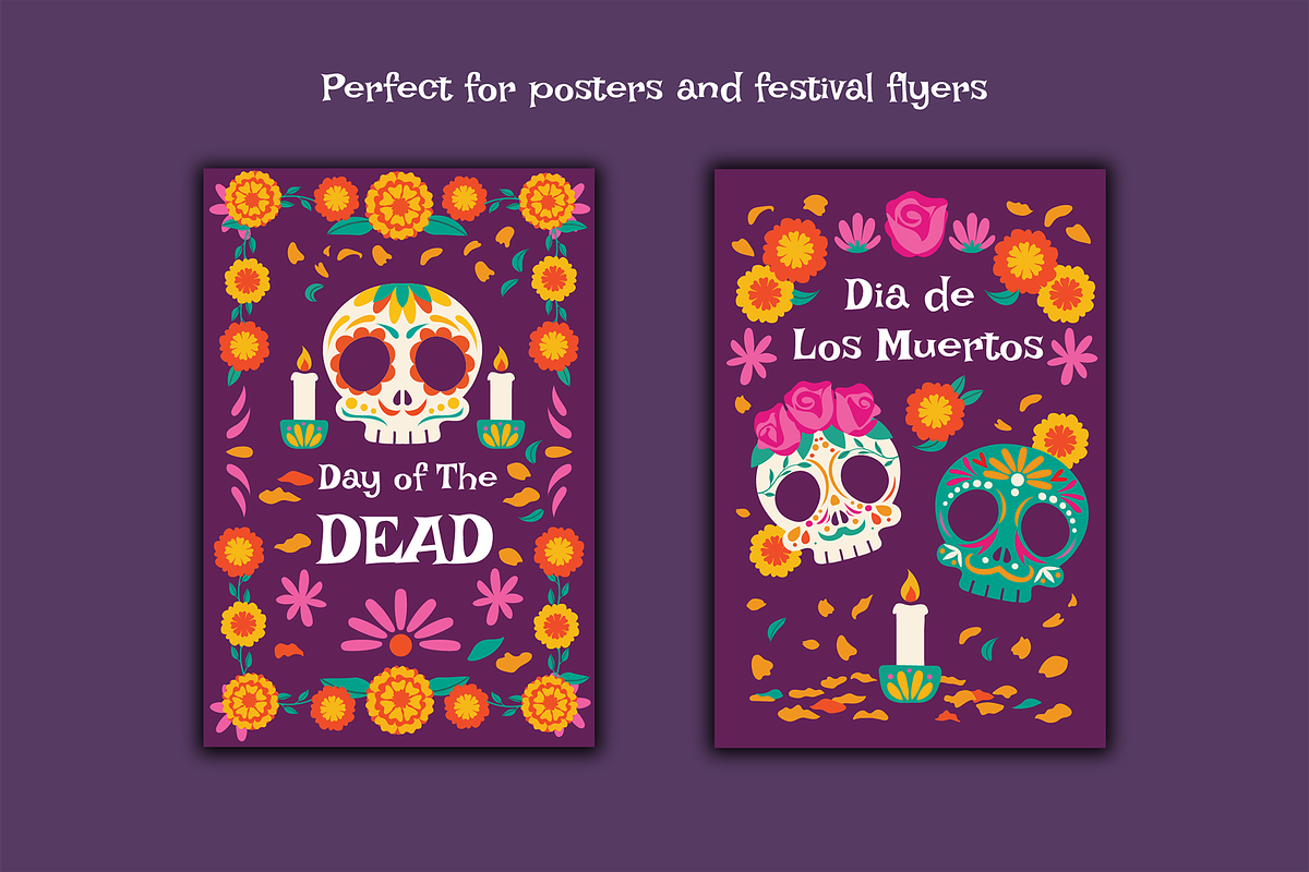Day Of The Dead Festival Element Set, a Seasonal Illustration by Invisual Studio (Photo 6 of 10)