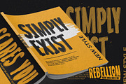 REBELLION - Unique Rough Brush Font, a Font by Gassstype (Thumbnail 3 of 8)