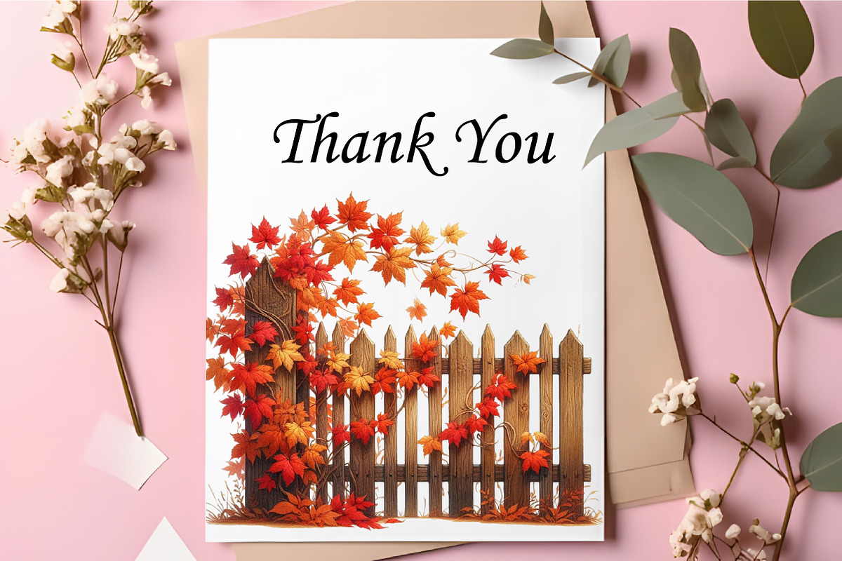 Watercolor Autumn Fence PNG Clipart, a Seasonal Illustration by RobertsArt (Photo 6 of 6)