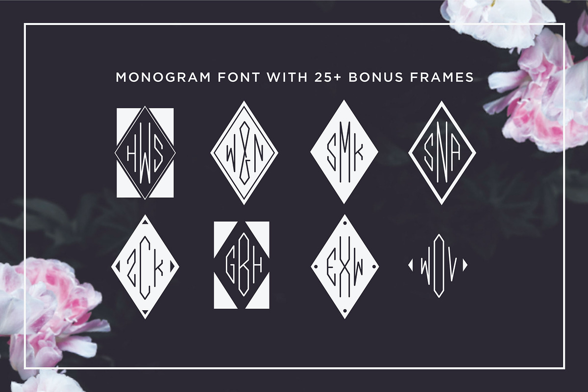 Diamond Monogram Font preview 4